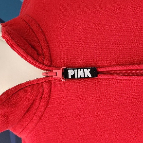 PINK VS red and grey pullover sweatshirt size Medium - Picture 3 of 7